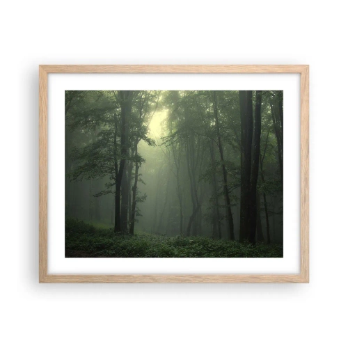 Plagát v ráme zo svetlého duba - Než sa prebudí - 50x40 cm