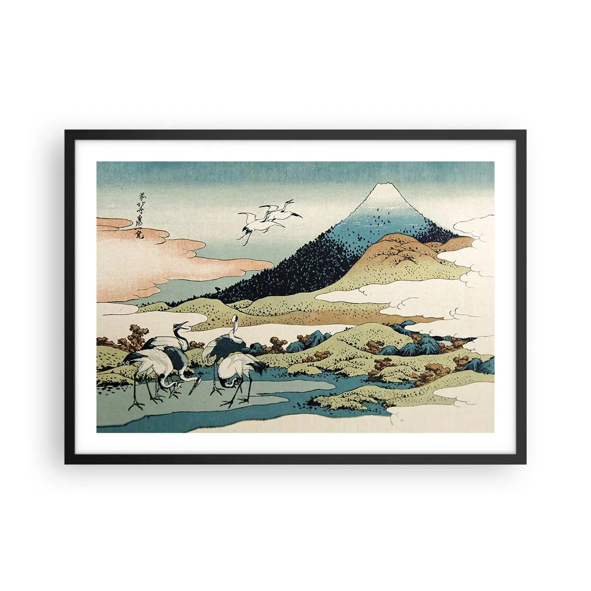 Plagát v čiernom ráme - V japonskom duchu - 70x50 cm