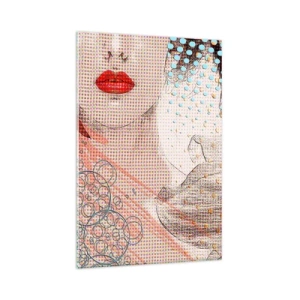 Obraz na skle - Komiksový heroín - 80x120 cm