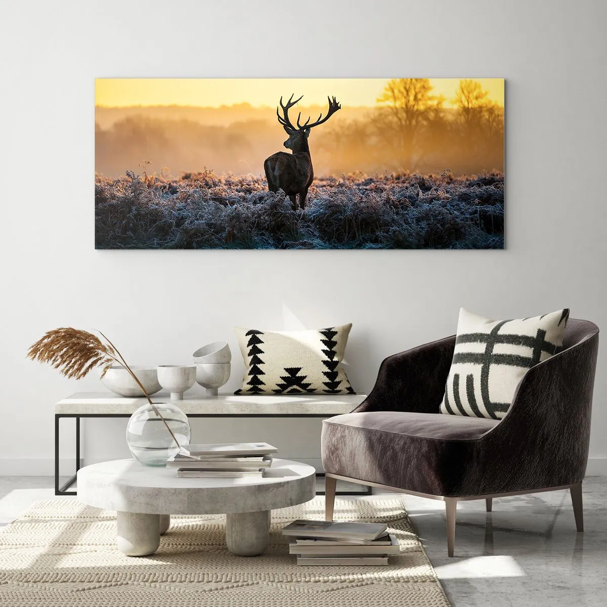 Obraz na skle - Korunovaný na svojom panstve - 90x30 cm