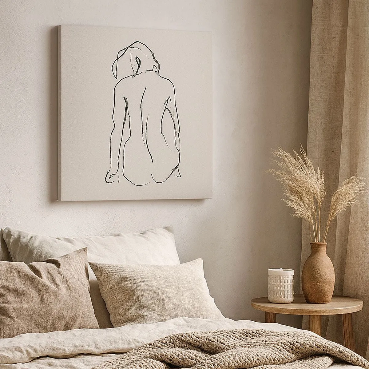 Obraz na plátne - Dievčenský akt - 30x30 cm