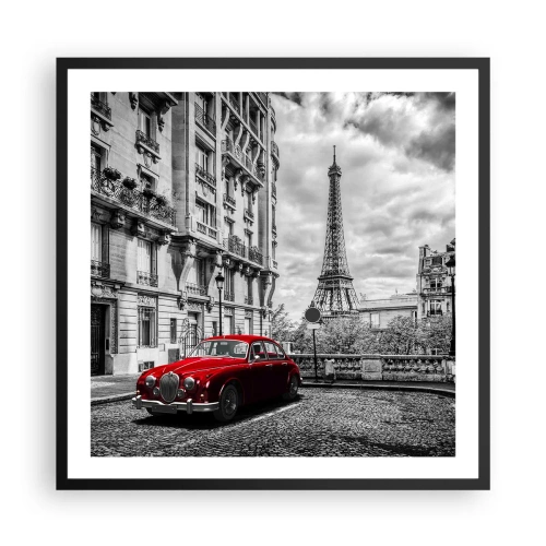 Plagát v čiernom ráme - Dravec v meste - 60x60 cm