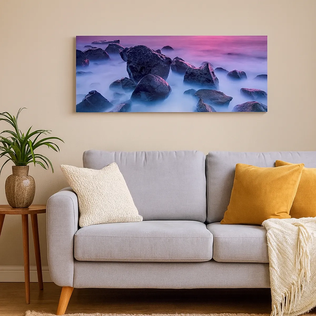 Obraz na plátne - Narodeniny v lesku a v hmle - 30x30 cm