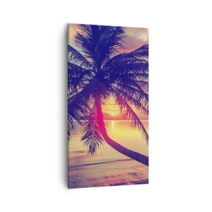 Obraz na plátne - Večer pod palmami - 55x100 cm