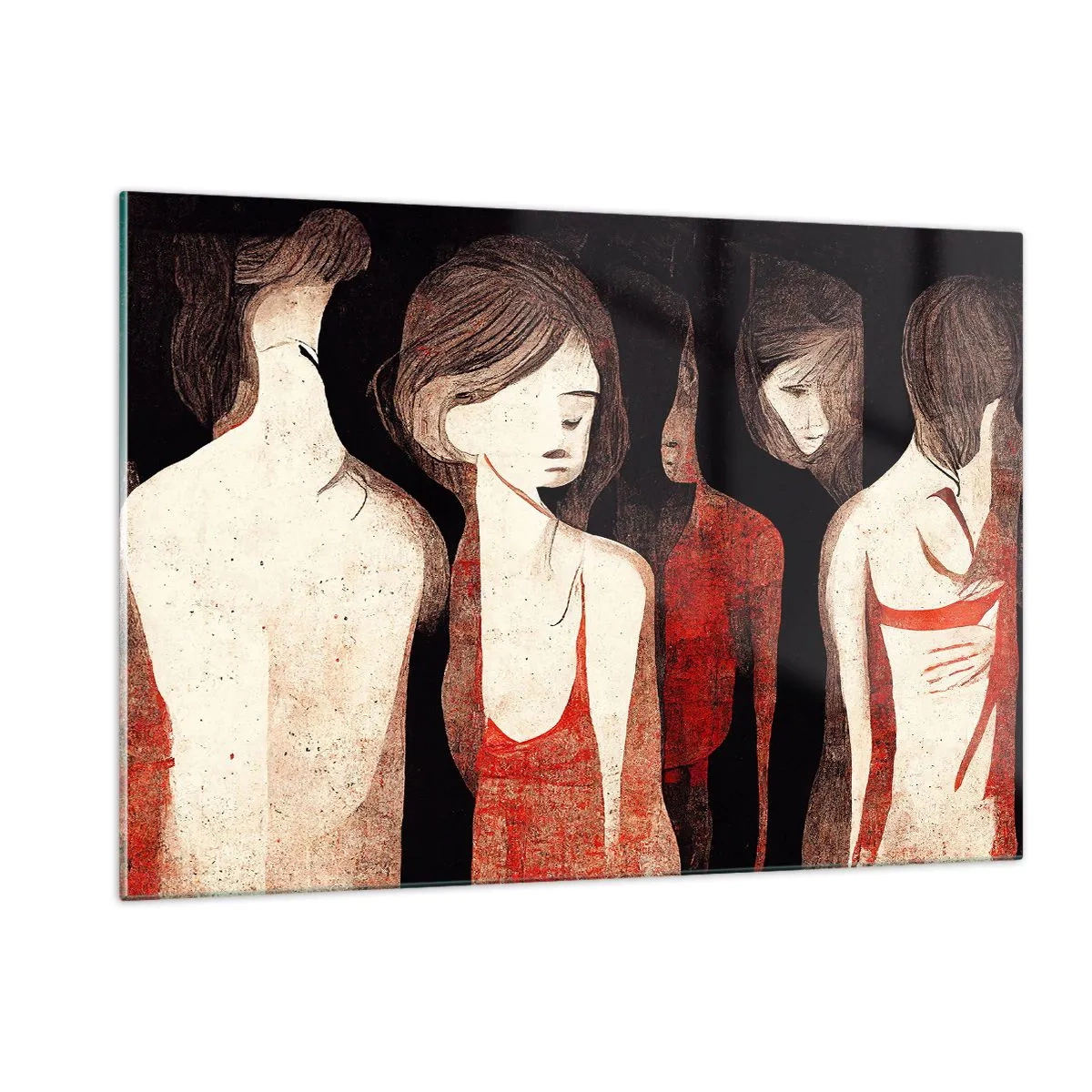 Obraz na skle - Madony z temnoty - 120x80 cm