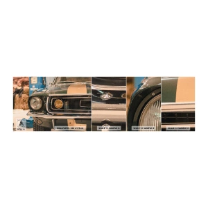 Vzorka samolepiacej fototapety Deluxe Sticker - Stretnutie s legendou - Auto, Automobilový priemysel, Stará škola - 100x30 cm