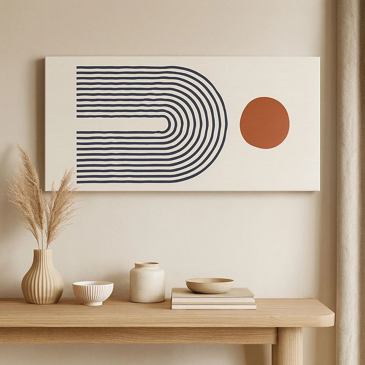 Obraz na plátne - Magnetizmus tvarov a farieb - 100x40 cm