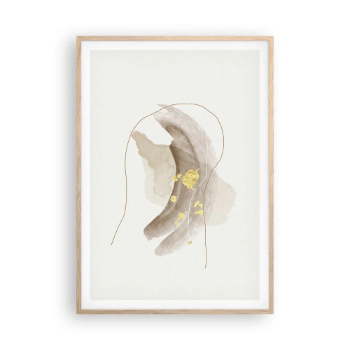 Plagát v ráme zo svetlého duba - Vesmírna bytosť - 70x100 cm