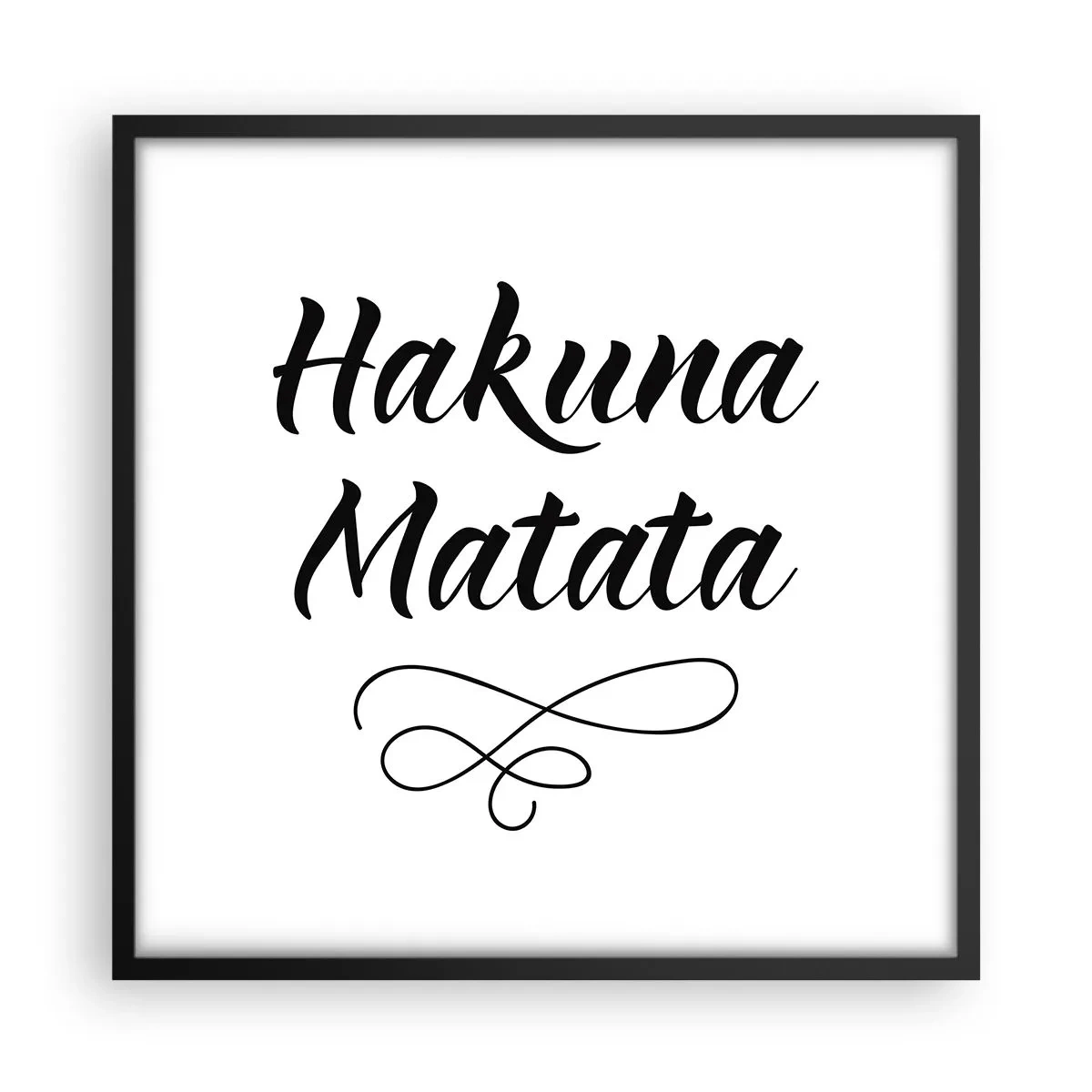 Plagát v čiernom ráme - Najlepšia rada - 50x50 cm