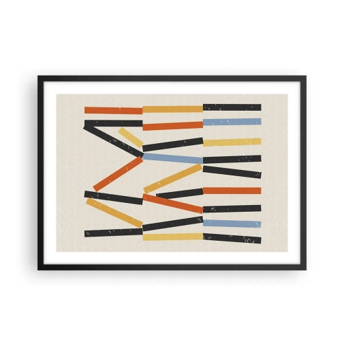 Plagát v čiernom ráme - Kompozícia na úrovni - 70x50 cm