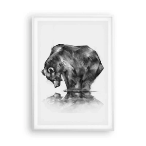 Plagát v bielom ráme - Je príjemné sa stretnúť s niekým blízkym - 70x100 cm