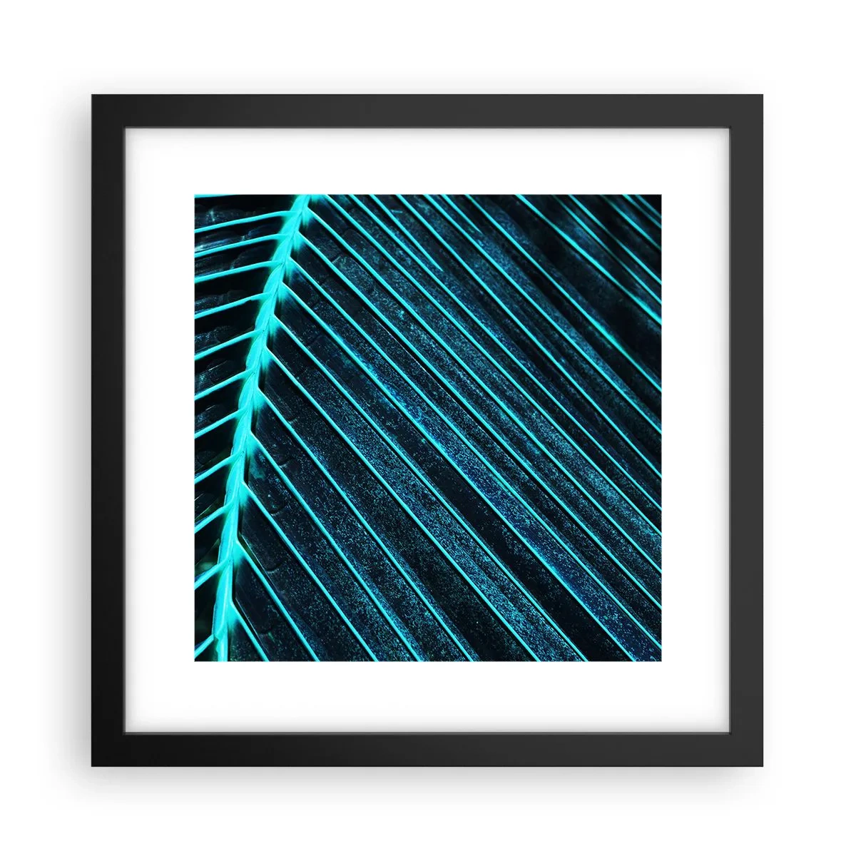Plagát v čiernom ráme - Textúra zelene - 30x30 cm
