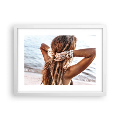 Plagát v bielom ráme - Sestra vody a slnka - 40x30 cm