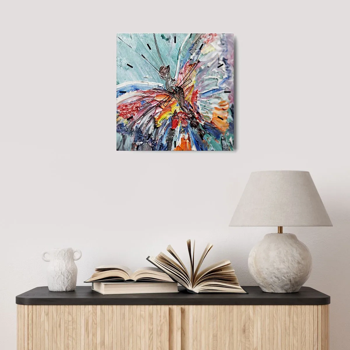 Nástenné hodiny - Namaľovaný prírodou - 30x30 cm