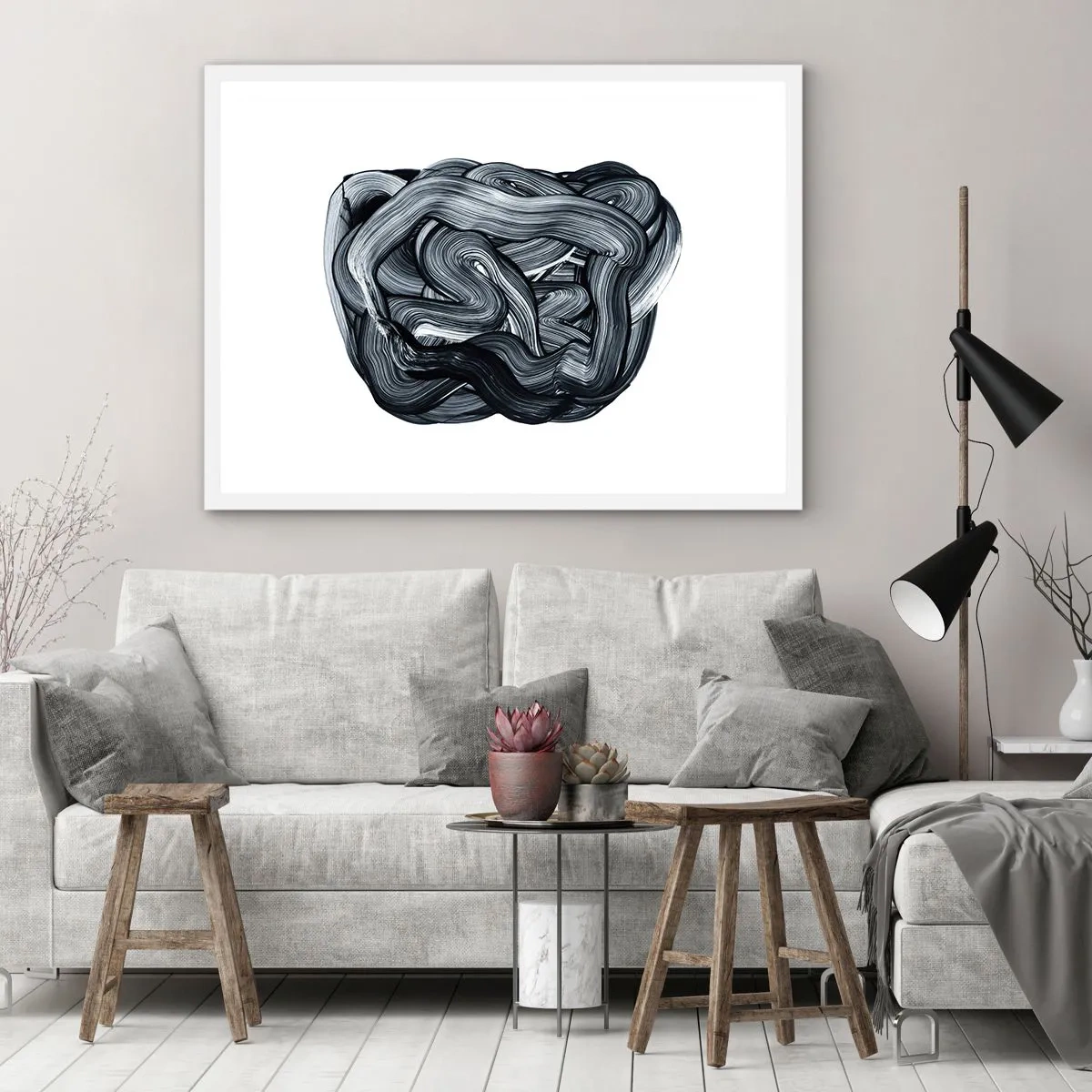 Plagát v bielom ráme - Nie je to tak jednoduché - 100x70 cm