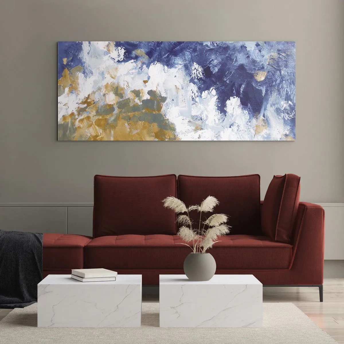 Obraz na skle - Tanec živlov - 100x40 cm