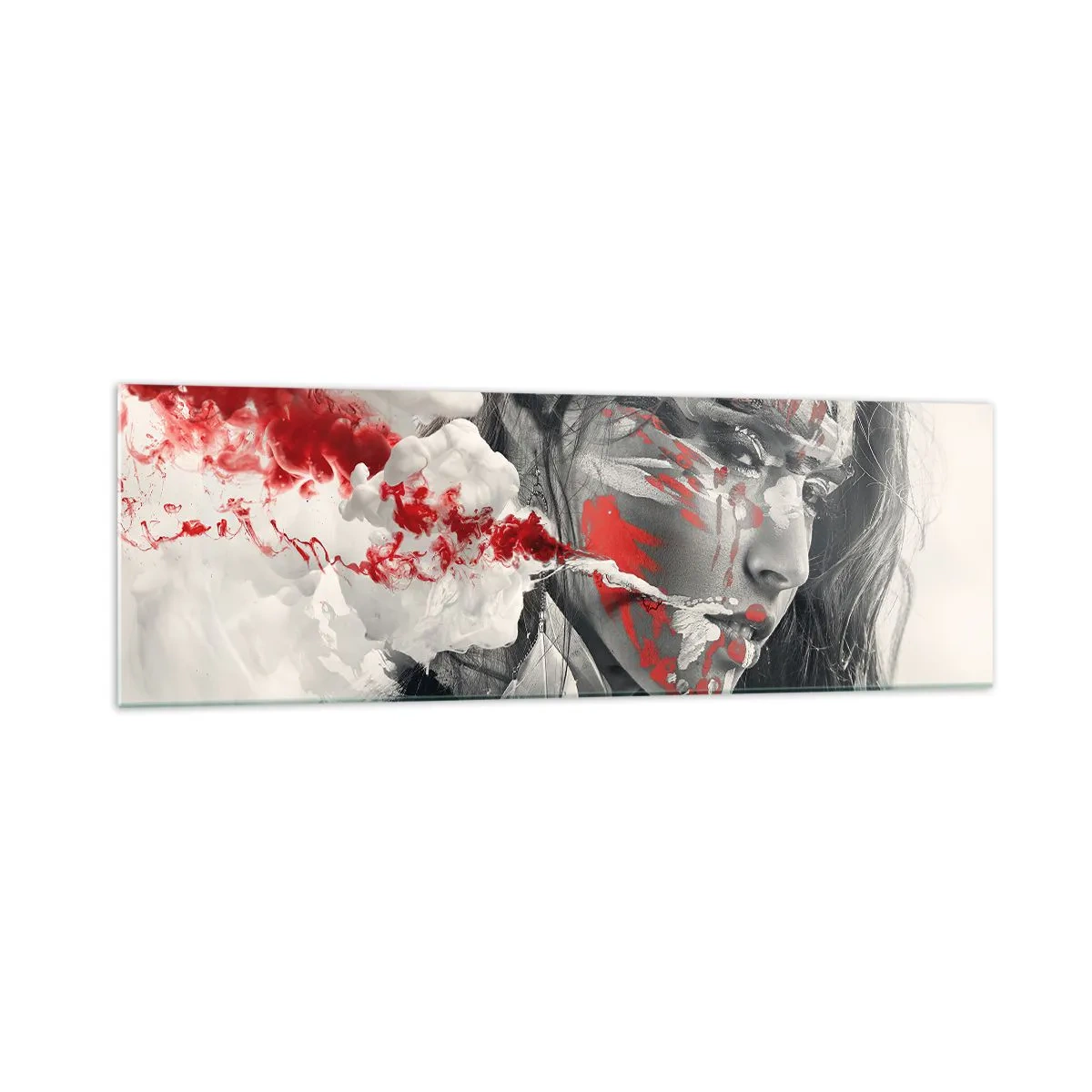 Obraz na skle - V škárach absurdity - 160x50 cm