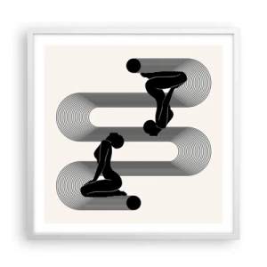 Plagát v bielom ráme - Zmyselná symetria - 60x60 cm