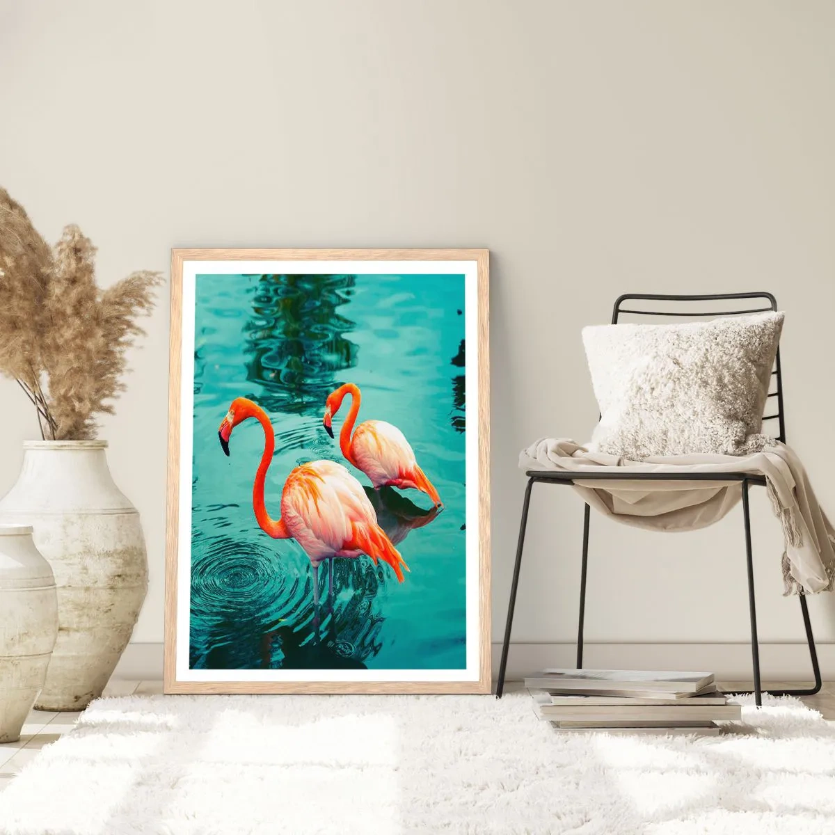 Plagát v ráme zo svetlého duba - Teraz sme v móde - 50x70 cm