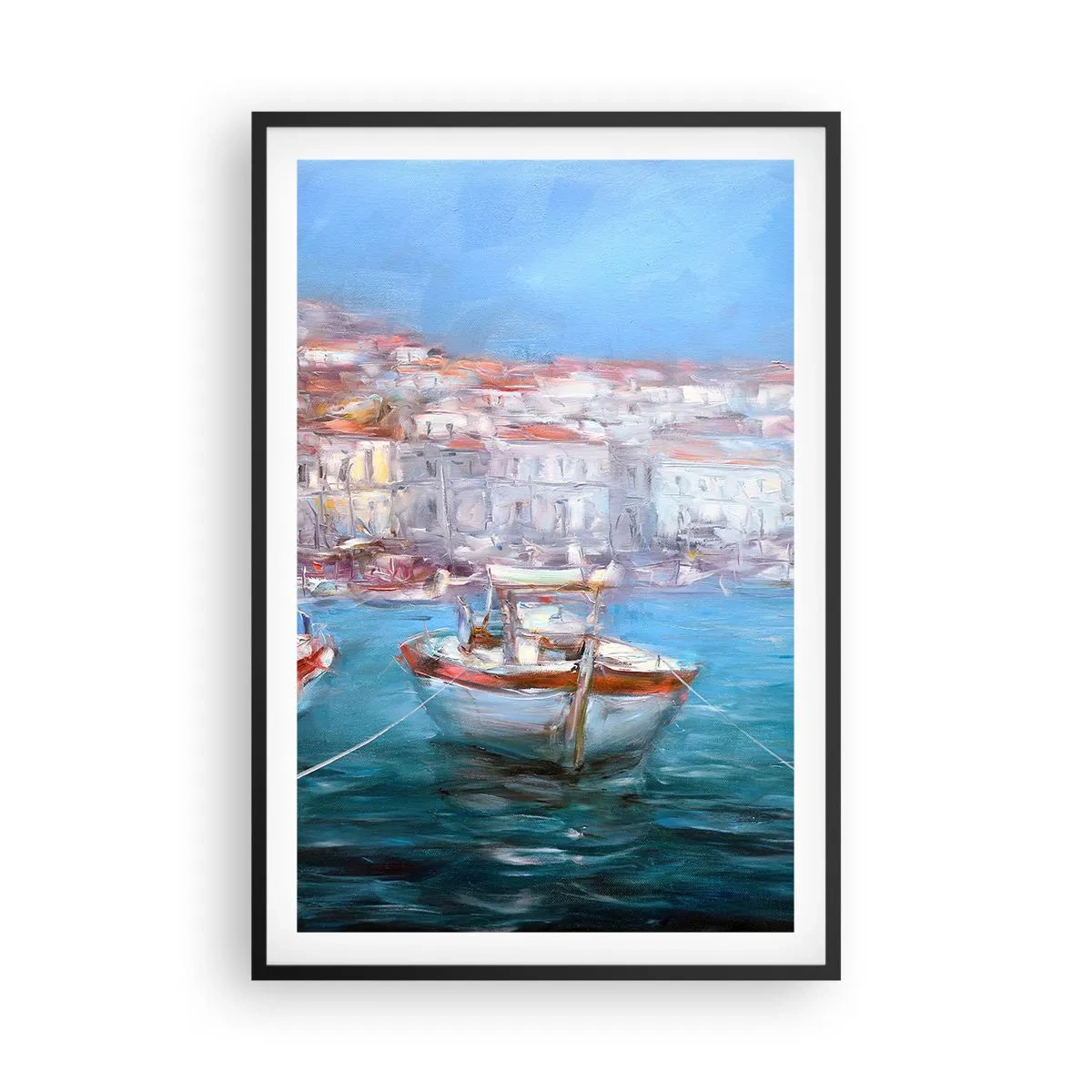 Plagát v čiernom ráme - Taliansky záliv - 61x91 cm