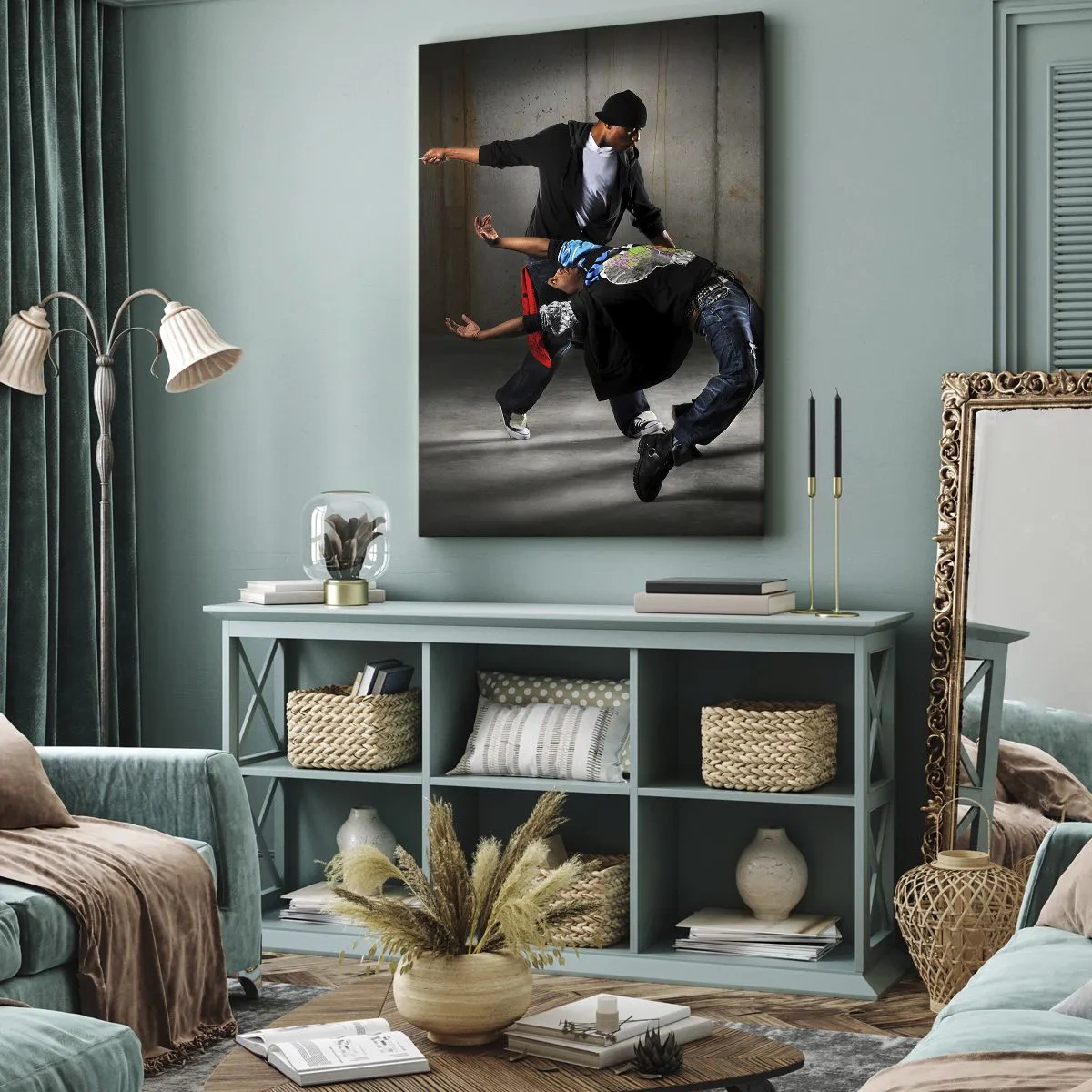 Obraz na plátne - Tancujúci s pouličným vetrom - 70x100 cm