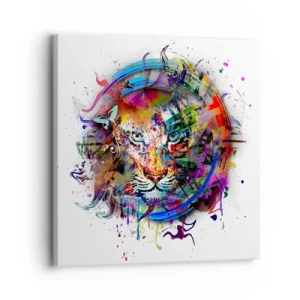 Obraz na plátne - Skrýva sa za dúhovým závojom - 30x30 cm