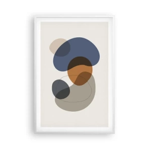 Plagát v bielom ráme - Kvapky farieb - 61x91 cm