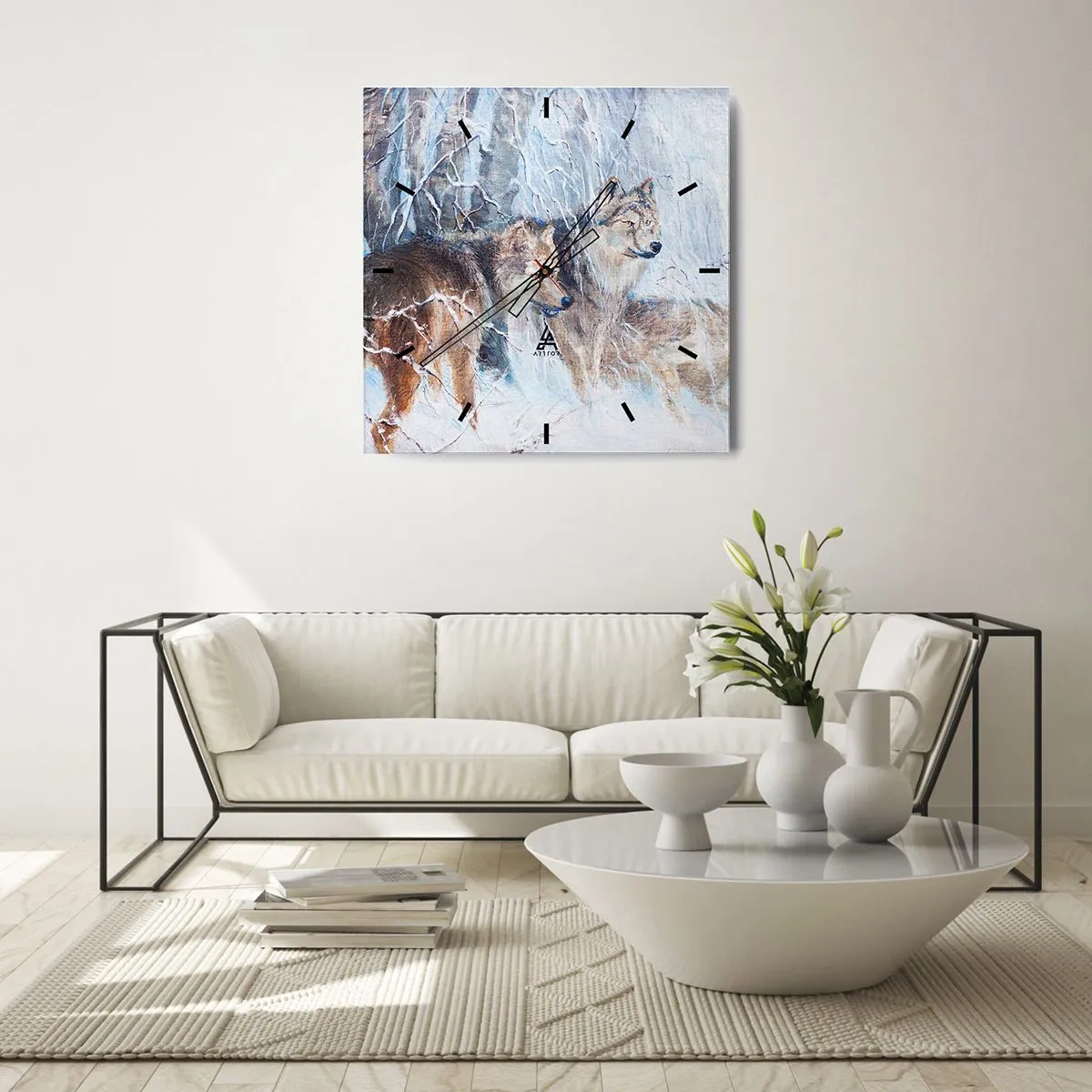 Nástenné hodiny - Pozor! Prichádza… - 40x40 cm