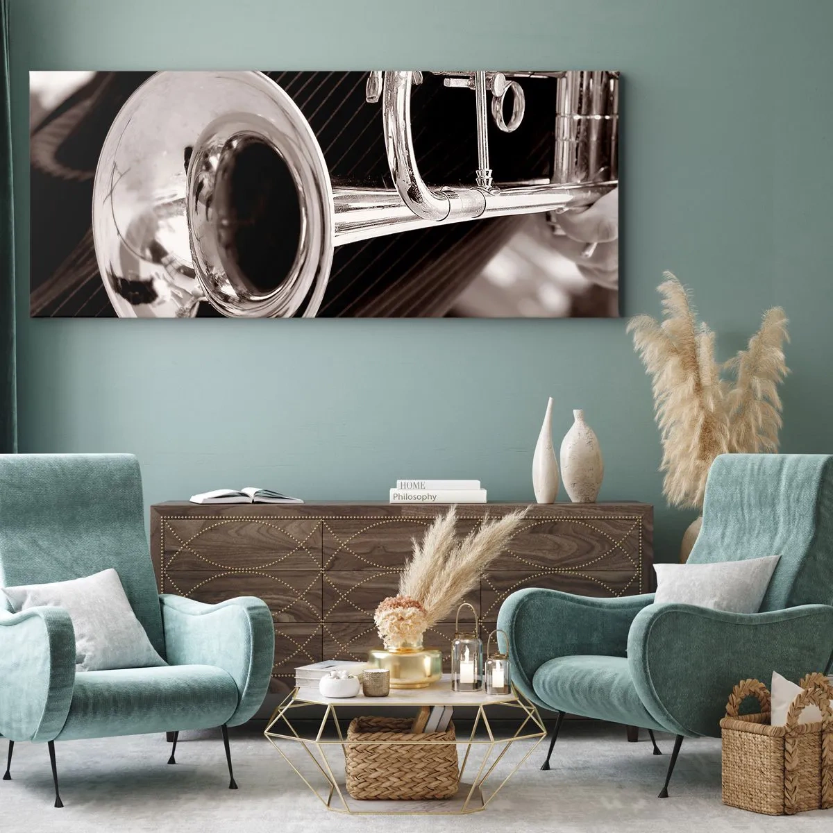 Obraz na plátne - Hudobné cestovanie do 30. rokov - 120x50 cm