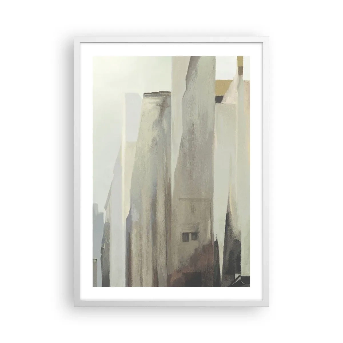 Plagát v bielom ráme - Sen o meste - 50x70 cm