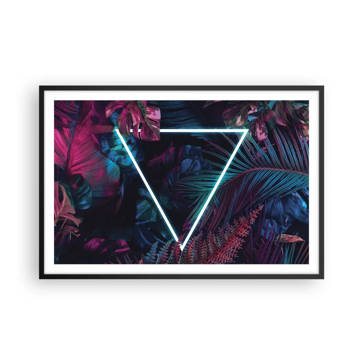 Plagát v čiernom ráme - Záhrada v disco štýle - 91x61 cm