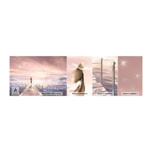 Vzorka samolepiacej fototapety Deluxe Sticker - Vo svetle sna - Krajina, Žena, More - 100x30 cm