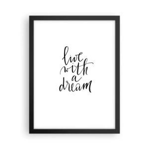 Plagát v čiernom ráme - Of course - 30x40 cm