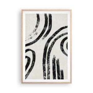 Plagát v ráme zo svetlého duba - Napoly zastavený - 61x91 cm