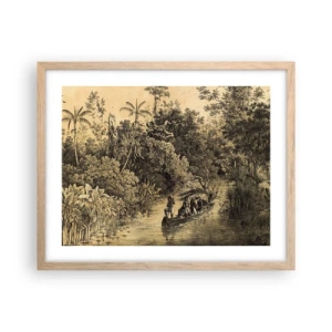 Plagát v ráme zo svetlého duba - Výlet k zdroju - 50x40 cm