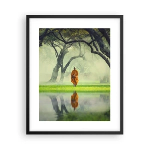 Plagát v čiernom ráme - Na ceste k osvieteniu - 40x50 cm