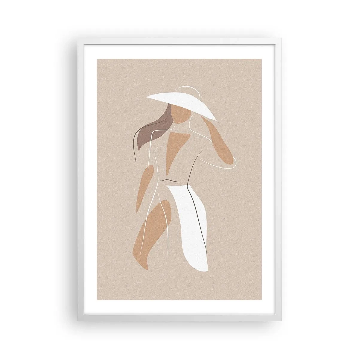 Plagát v bielom ráme - Móda je zábava - 50x70 cm