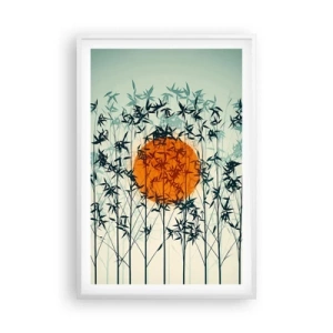 Plagát v bielom ráme - Japonské slnko - 61x91 cm
