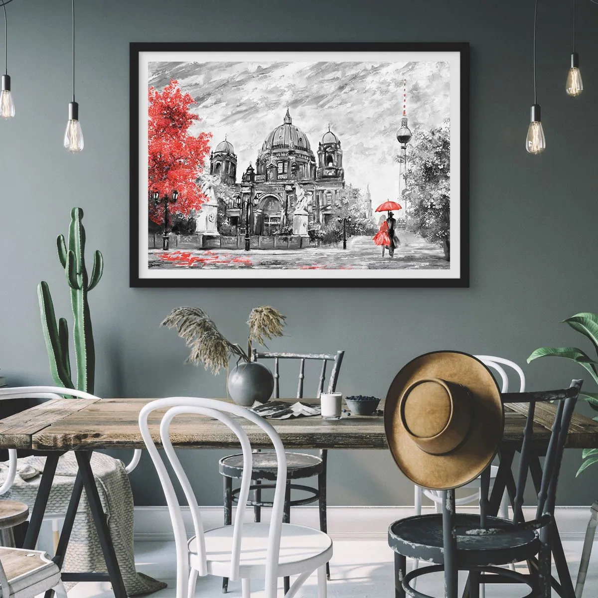 Plagát v čiernom ráme - Berlínske stretnutie - 91x61 cm