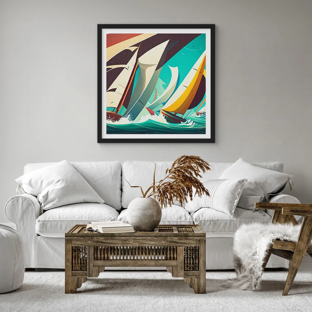 Plagát v čiernom ráme - Ako vychádzať so živlami - 40x40 cm