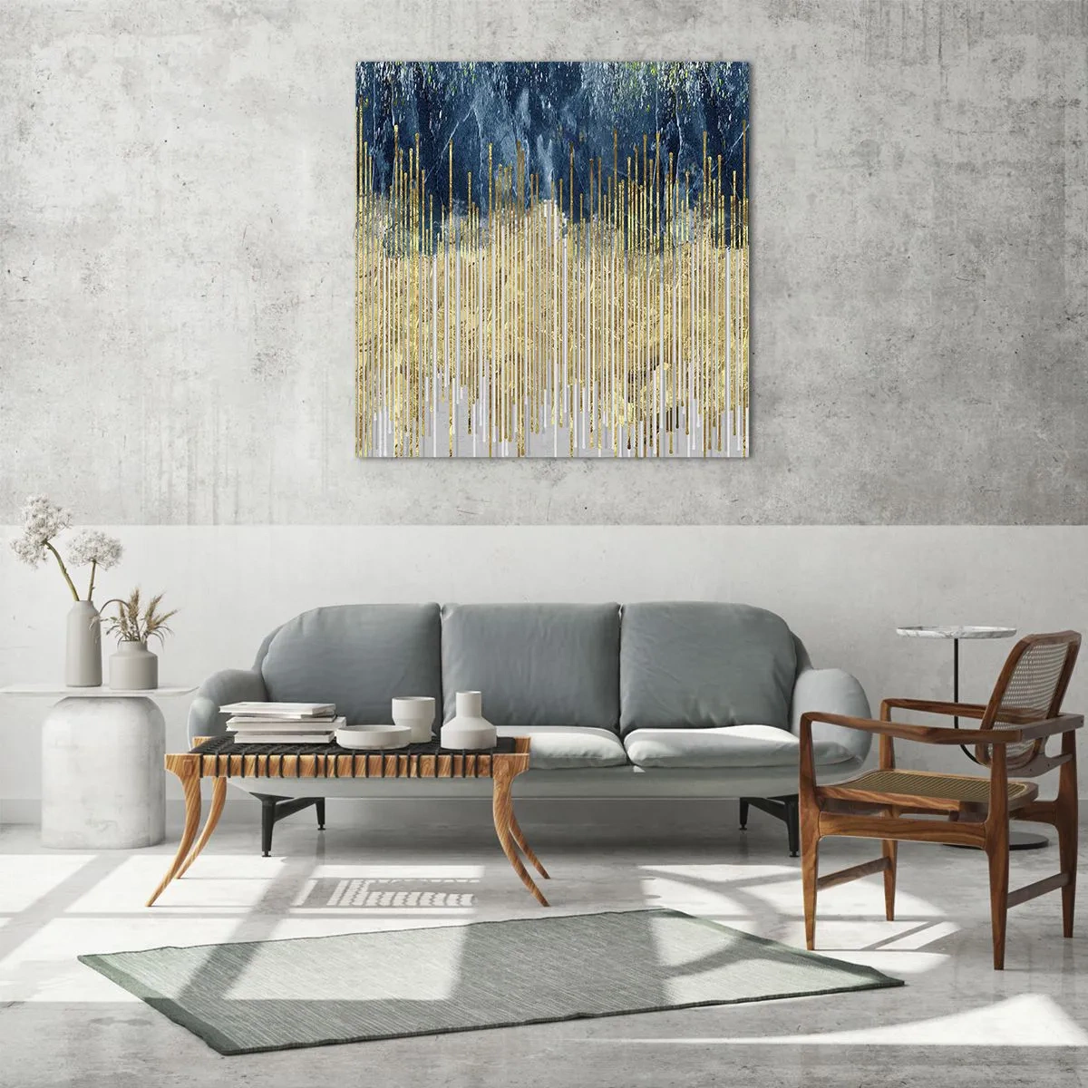 Obraz na skle - Pozlátená hranica - 60x60 cm