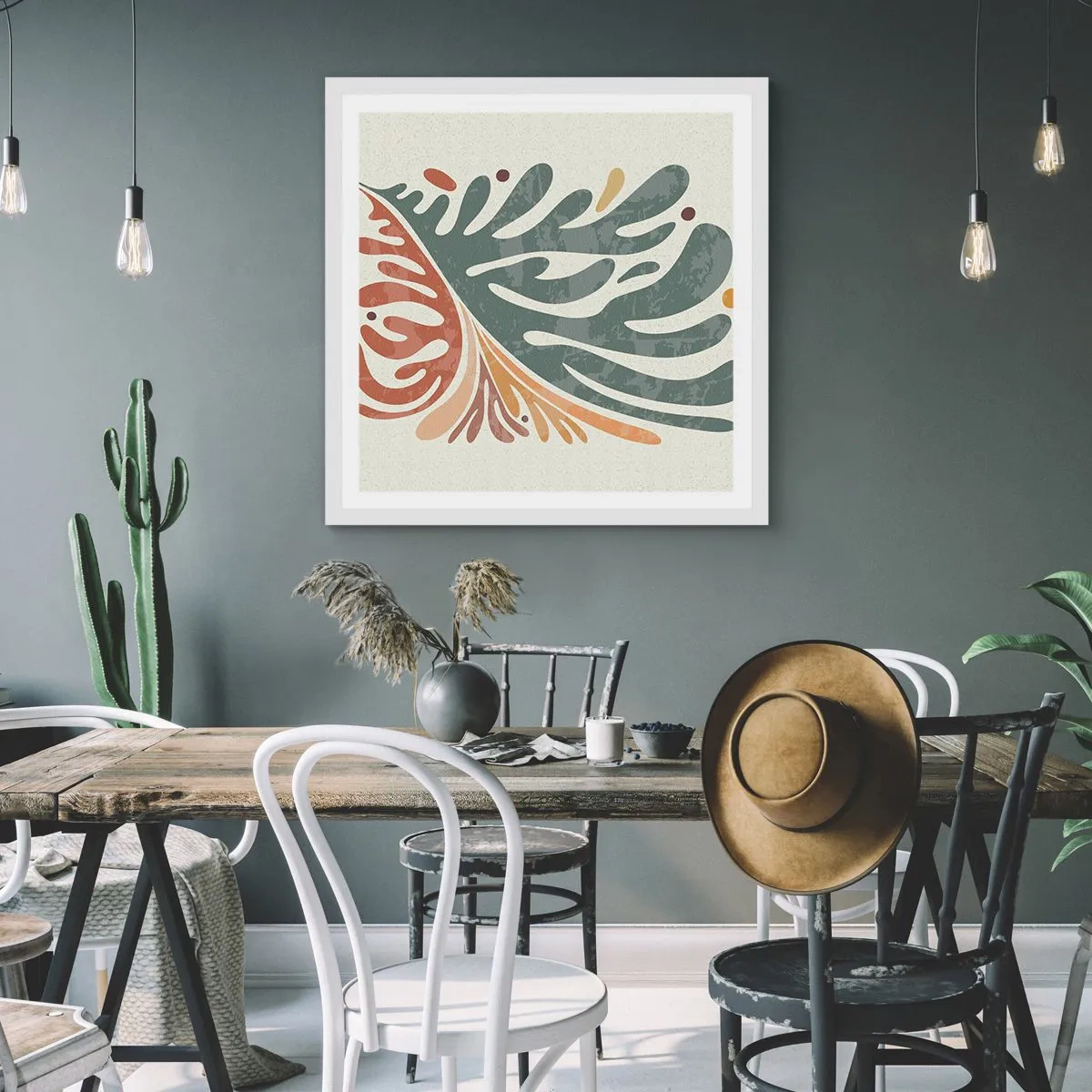 Plagát v bielom ráme - Viacfarebný list - 60x60 cm