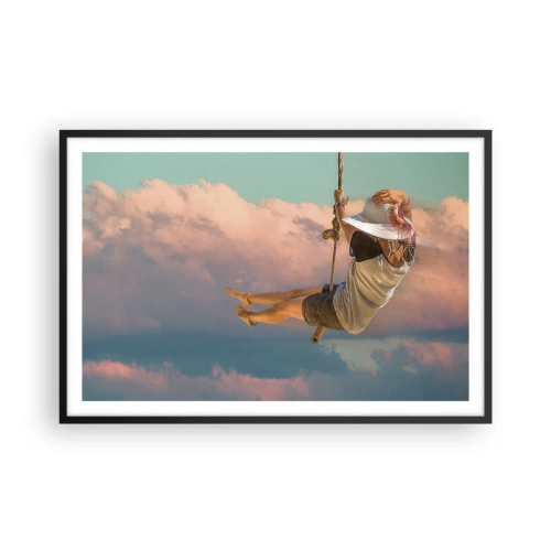 Plagát v čiernom ráme - Hra v oblakoch - 91x61 cm