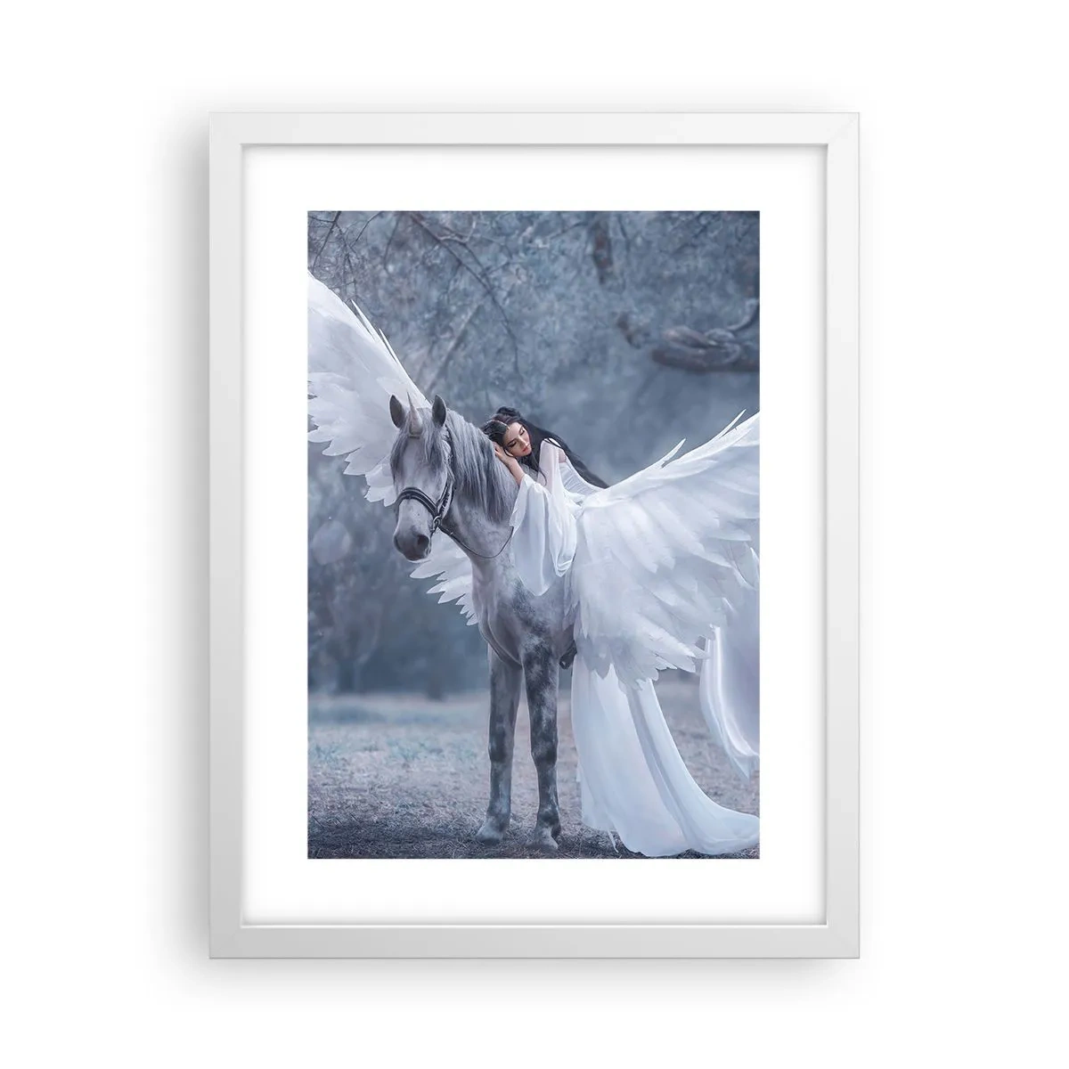 Plagát v bielom ráme - Nadšený okamih - 30x40 cm