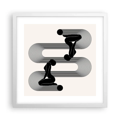 Plagát v bielom ráme - Zmyselná symetria - 40x40 cm