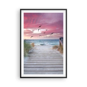 Plagát v čiernom ráme - Baltská impresia - 61x91 cm