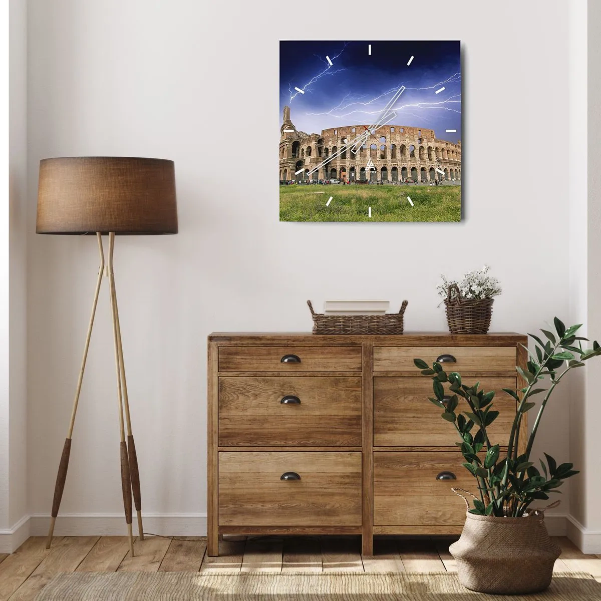 Nástenné hodiny - Aréna boja - 40x40 cm