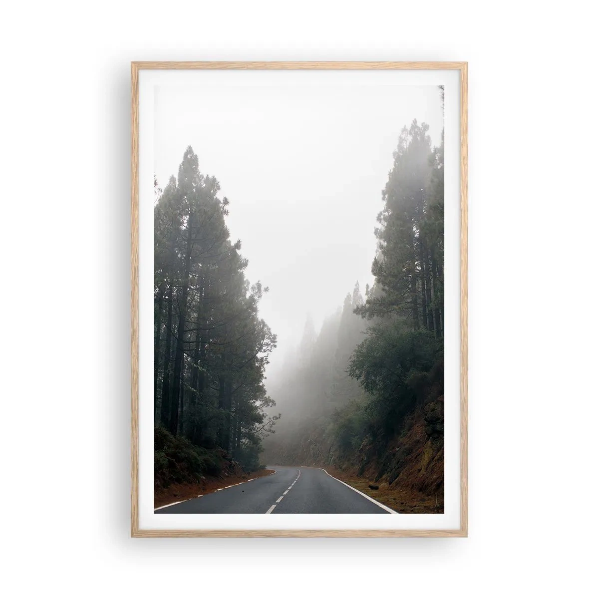 Plagát v ráme zo svetlého duba - Príbeh kúzelného lesa - 70x100 cm