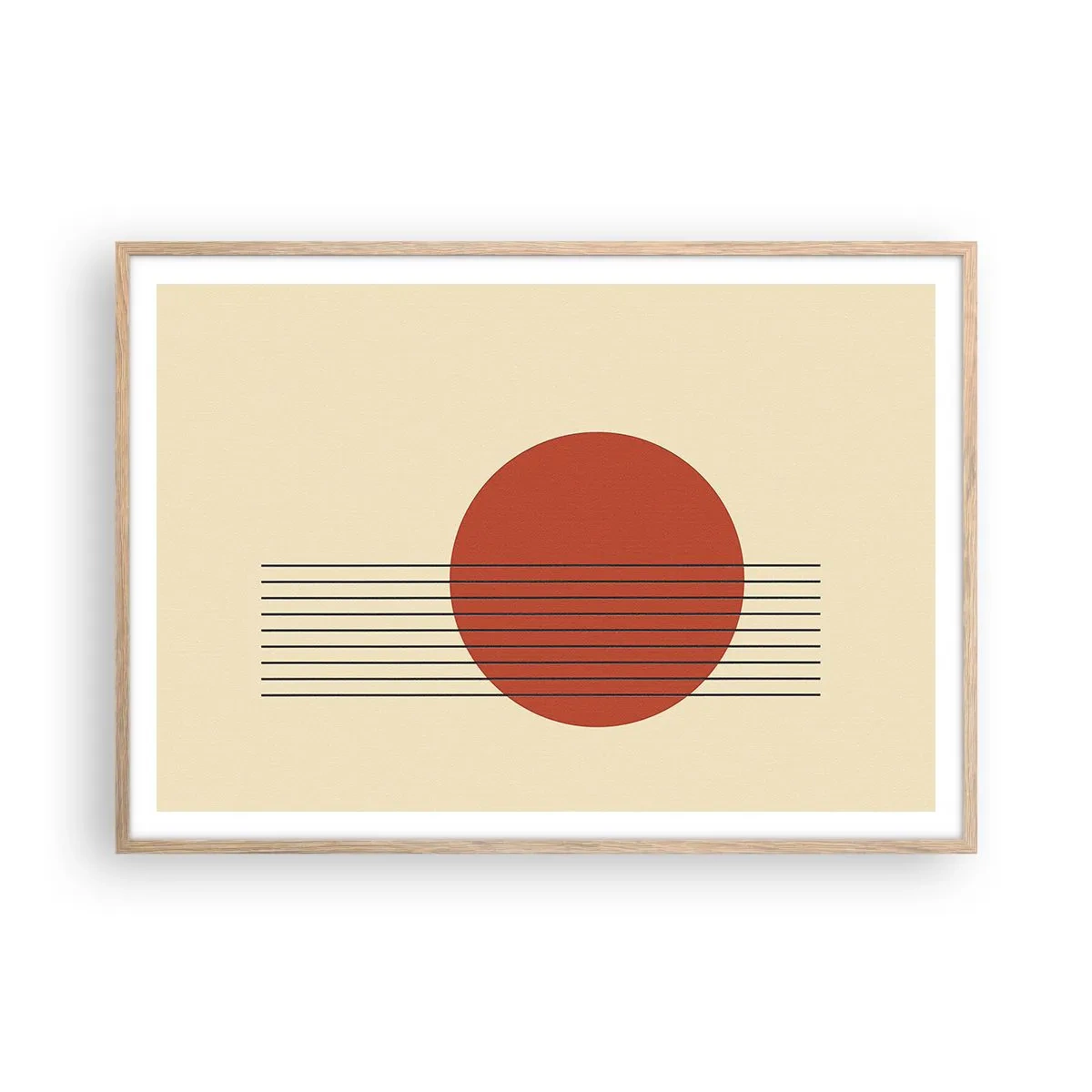 Plagát v ráme zo svetlého duba - Stále dookola - 100x70 cm