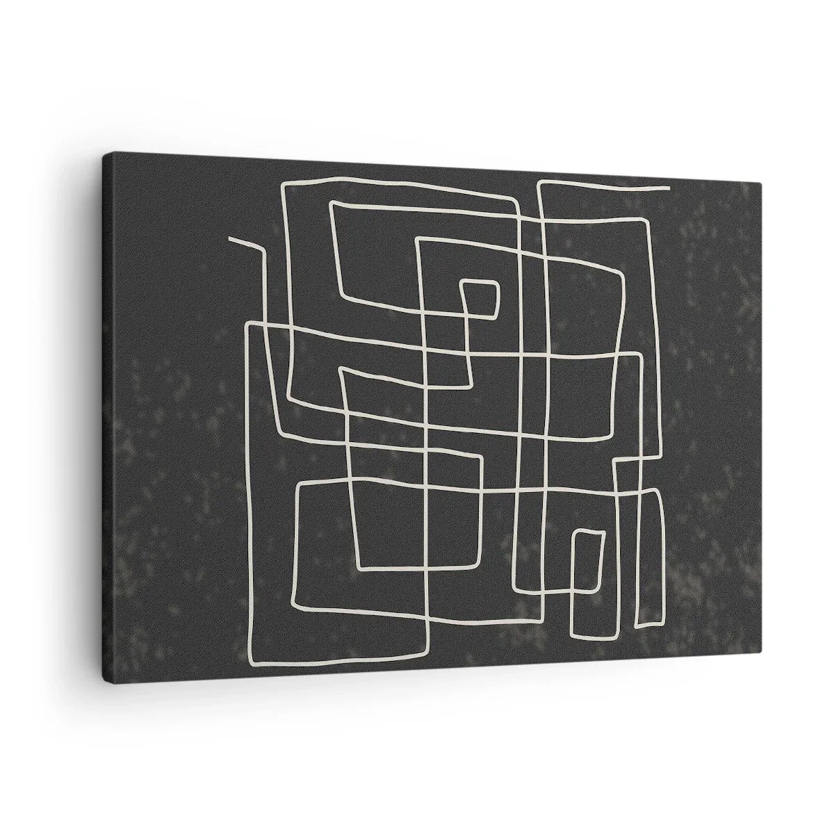 Obraz na plátne - Abstraktný geometrický vzor na tmavom pozadí - 70x50cm - Nie je to tak jednoduché - Moderná nástenná dekorácia do obývacej izby a spálne ARTTOR